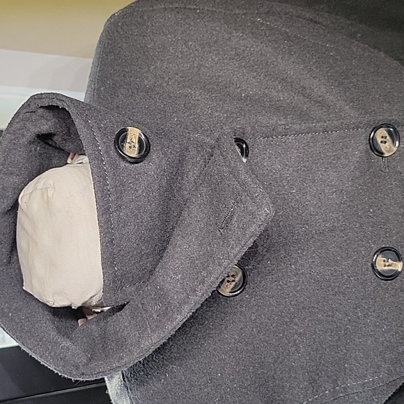Womens Thread & Supply Double Breasted Peacoat Sizs Medium Grey - Picture 3 of 7